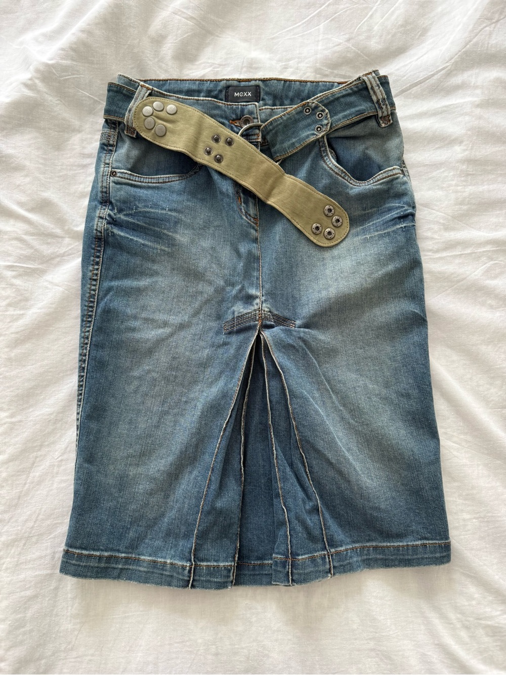 Y2K Denim Skirt with Removable Belt